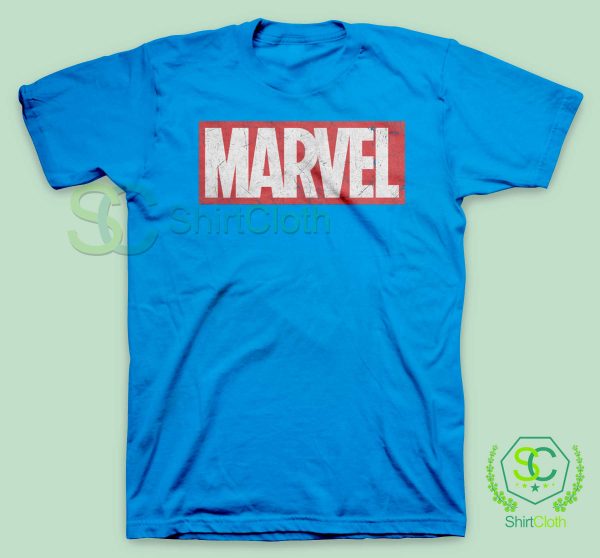Marvel-Logo-Blue-T-Shirt