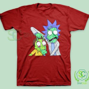 Rick and Morty Zombie Red T-Shirt