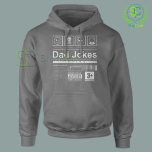 Dad-Jokes-Label-Grey-Hoodie