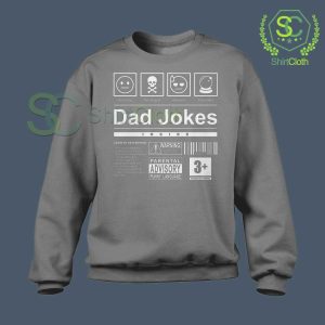 Dad-Jokes-Label-Grey-Sweatshirt